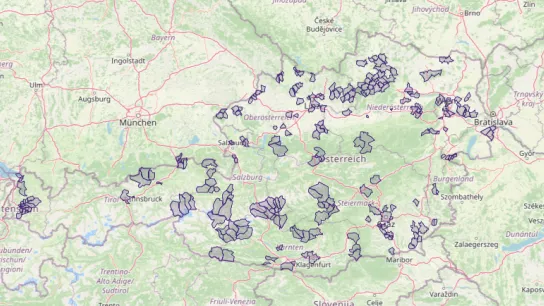 Screenshot der interaktiven Landkarte der GÖG, Fotocredit: GÖG Screenshot der interaktive Landkarte der GÖG, Fotocredit: GÖG